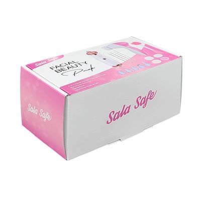핑크색 재활용 가능한 평면 포장 포장 상자 전기 청소 도구 키트