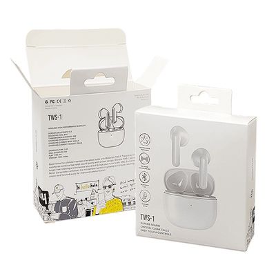 사용자 지정 로고 인쇄 종이 상자 Earphone 헤드셋 귀장용 리버스 다이렉트 터크 디자인
