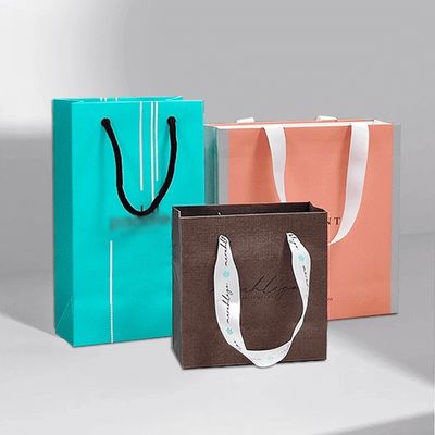 맞춤 매트 라미네이트 소매 유로 토트백 250g 300g 손잡이있는 종이 토트백