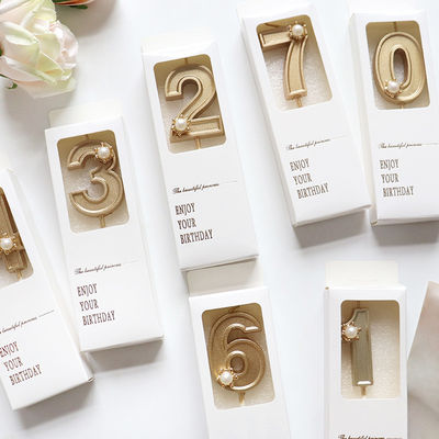 맞춤형 컬러 박스 인쇄 번호 케이크 생일 촛불 Geschenkbox Klein 작은 선물 상자