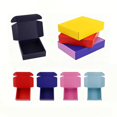 맞춤형 13*13*3cm 골판지 상자 소형 다채로운 메일 의류 광택 라미네이션 재활용 재료 캔들 배송용