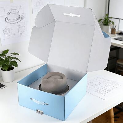 로고가 있는 맞춤형 모자 상자 친환경 코팅된 튼튼한 고급 판지 배송 종이 상자 모자 포장