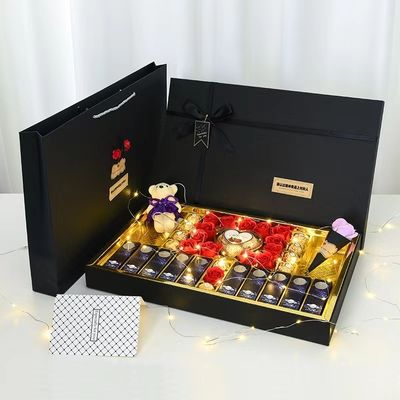 창의적인 발렌타인 선물 포장 상자 직사각형 딱딱한 고지 포장 상자
