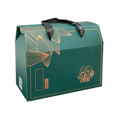 재사용 할 수 있는 고판 식품 포장 상자 가져가기용 Kraft Gable 상자 손잡이
