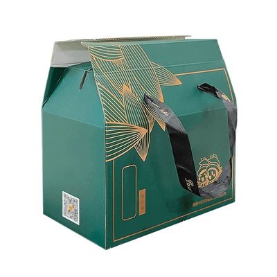 재사용 할 수 있는 고판 식품 포장 상자 가져가기용 Kraft Gable 상자 손잡이