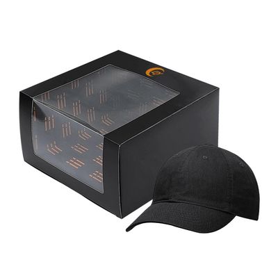 럭셔리 사용자 지정 로고 야구 모자 상자 포장 야구 창문 종이 접이식 선물 상자