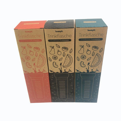 맞춤 턱 톱 박스 코팅되지 않은 Kraft E 플루트 물병 포장 상자