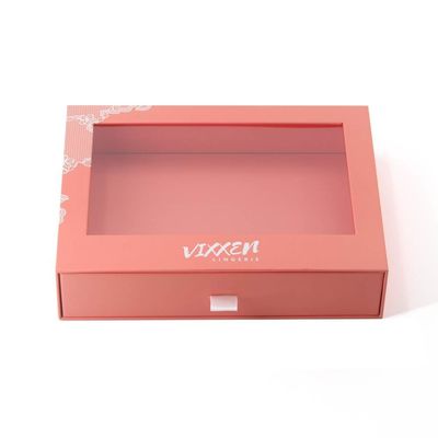 다른 제품 상자형 맞춤형 종이 드라우어 고판 선물 포장 상자 투명한 PVC 창문