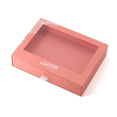 다른 제품 상자형 맞춤형 종이 드라우어 고판 선물 포장 상자 투명한 PVC 창문