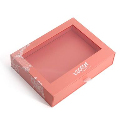 다른 제품 상자형 맞춤형 종이 드라우어 고판 선물 포장 상자 투명한 PVC 창문