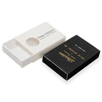 미술용 종이 선물 포장 상자 Matchbox 스타일 슬라이딩 드라워 상자 금 필름 인쇄