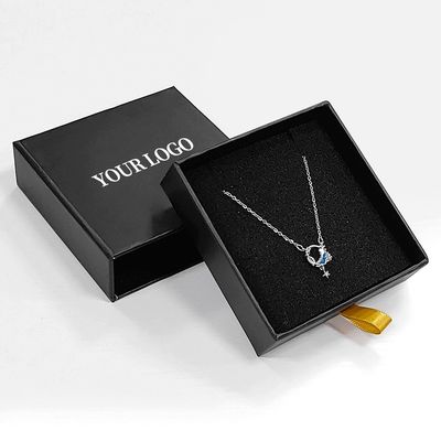 사용자 지정 로고 폼 삽입 딱딱한 드라워 보석 상자 반지 목걸이 팔찌 9x9x3cm