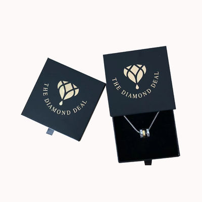 결혼 반지 목걸이 귀걸이 슬라이딩 카드보드 선물 상자 사용자 지정 로고 및 사용자 지정 주문