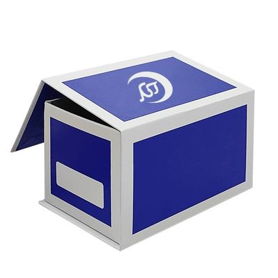 리사이클 인쇄 로고 사용자 지정 딱딱한 고리판 자석 상자 자석 플립 톱 종이 선물 상자