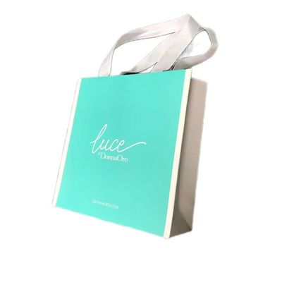 재활용 할 수 있는 Kraft Paper Tote Bag 뜨거운 필름 / UV / 발크 크리스마스 선물 포장 가방