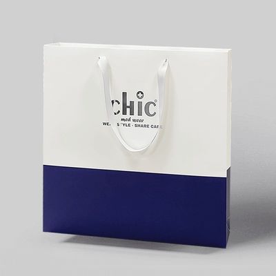 화이트 에코 친화적 재사용 쇼핑 가방 사용자 지정 크래프트 종이 포장 가방