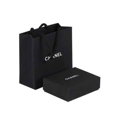 블랙 화이트 브라운 크래프트 종이 쇼핑 가방 손잡이
