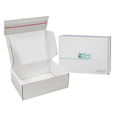 사용자 지정 로고 밸브 카드보드 배송 전자 상거래 포장 상자 눈물 스트립 지퍼 상자