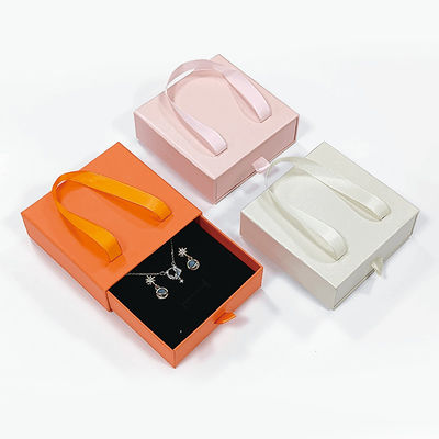 커스텀 작은 고급 블랙 카드보드 종이 상자 패션 보석 선물 드라워 슬라이드 패키지 상자 자신의 로고와 함께