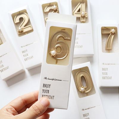 맞춤형 컬러 박스 인쇄 번호 케이크 생일 촛불 Geschenkbox Klein 작은 선물 상자