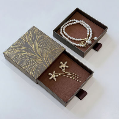 맞춤형 로고 친환경 인쇄 하드 리지드 재활용 스타일 종이 포장 골판지 서랍 상자 슬라이딩 보석용