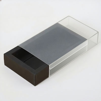 커스텀 하이엔드 패키지 상자 크래프트 페이퍼 드라워 상자 선명한 PET 창