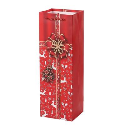 맞춤형 종이 가방, 나만의 로고 인쇄, 크리스마스 와인 포장용 선물 가방