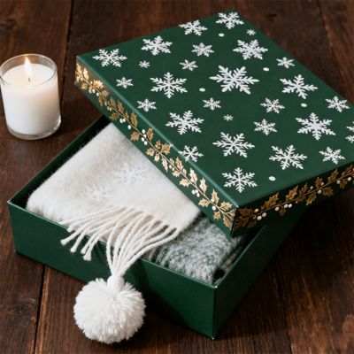 맞춤형 럭셔리 크리스마스 선물 상자 무광 경질 판지 포장 스카프 드레스 속옷 셔츠 재활용 무균 소재