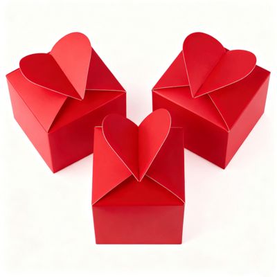 매력 발산 사랑, 저희의 특별한 하트 모양 카드 상자, 광택 매트 라미네이팅, 스펀지 라이너, 모든 특별한 순간, 손잡이, 양초