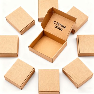항공기 배송 상자 재활용 가능 내구성 고강도 골판지 엠보싱 소규모 사업 포장