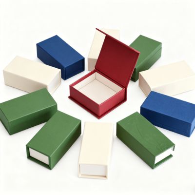고급 솔리드 컬러 직사각형 조개 껍질 향 상자 맞춤형 크라프트 종이 포장 선물용 튼튼한 상자 스폰지 안감 스탬핑