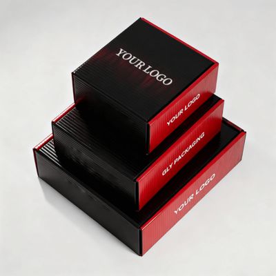 로고가 있는 맞춤형 럭셔리 여성 신발 상자 친환경 우편 포장 골판지 신발 또는 의류용