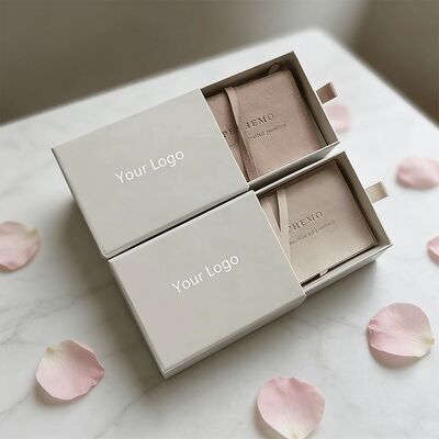 주문 금 엽지 코팅 된 종이 보석 포장 상자 드라우어 종이 상자 목걸이에 폼 삽입과 함께 팔찌 팔찌 귀걸이