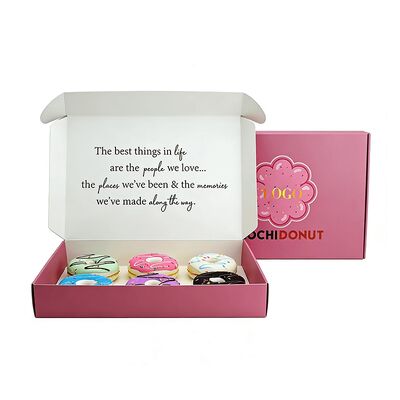 맞춤형 환경 친화적 인 흰색 크래프트 종이 박스 촛불 향신료 초콜릿 바 도넛을위한 호러비드 플립 톱 카드 박스