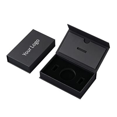 Custom Luxury Black Magnetic Folding Gift Box for Jewelry Perfume iPhone Candle Chocolate