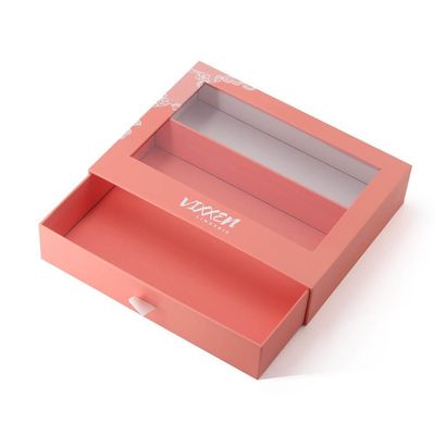 다른 제품 상자형 맞춤형 종이 드라우어 고판 선물 포장 상자 투명한 PVC 창문